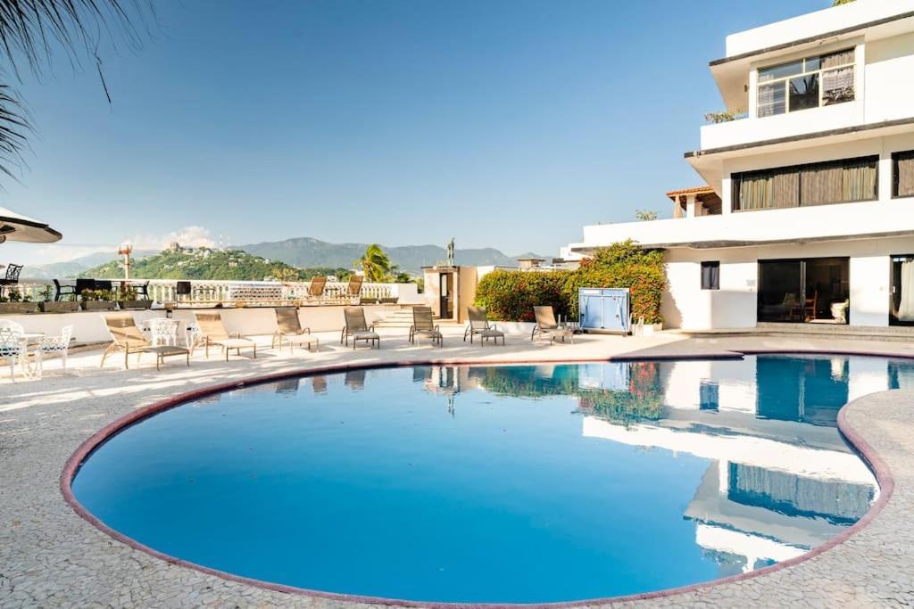 Villa Palmitas Acogedor Departamento Nivel Piscina Gigante Jardines 阿卡普尔科 外观 照片